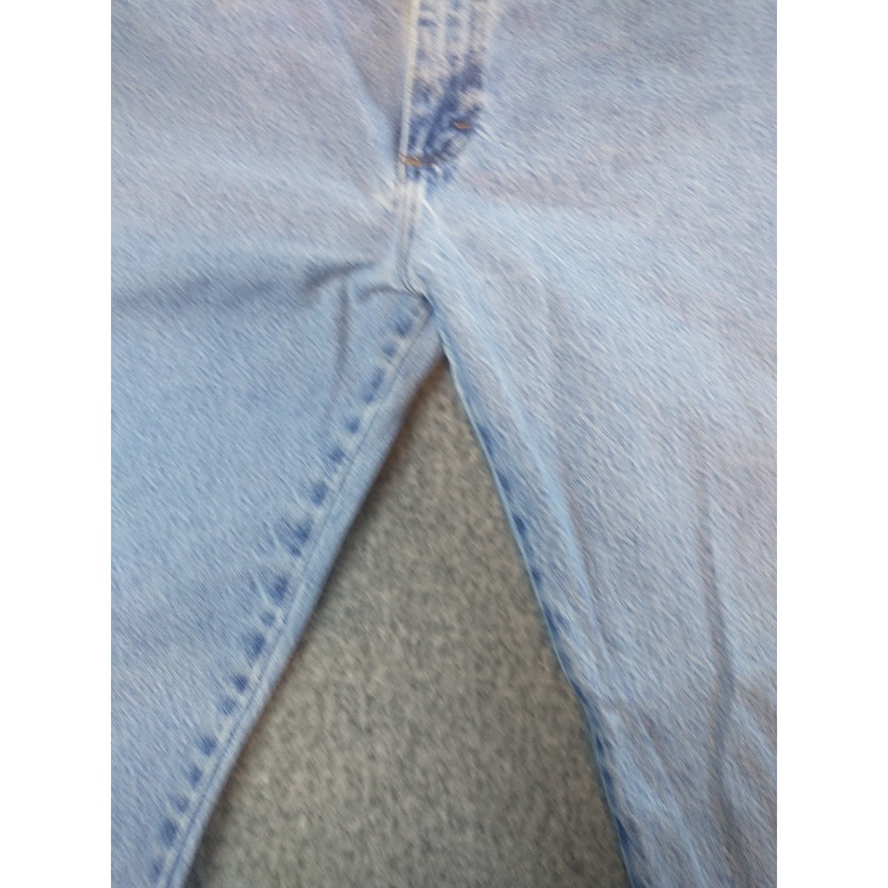 Wrangler Denim Blue Jeans Men's Size 42x31 Straight Leg Light Wash 96501DS Chore - Picture 4 of 16